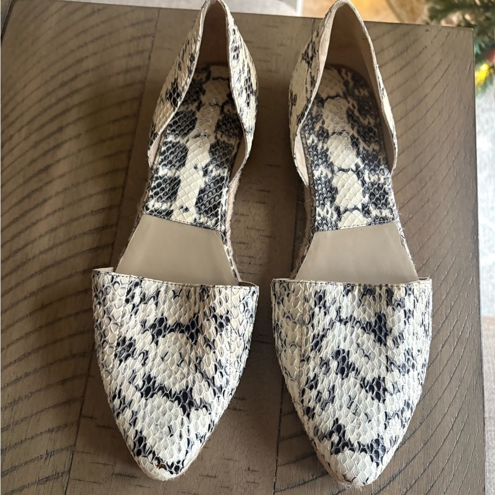 NEW Michael Kors Snakeskin Espadrille  Women's Pointed Flats